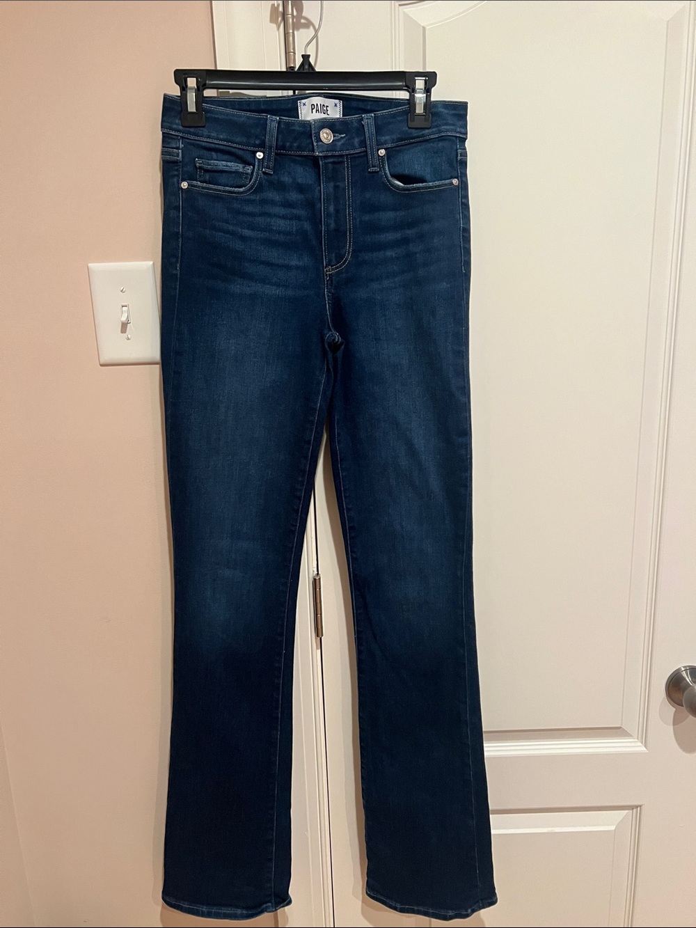 PAIGE Manhattan Dark Indigo Bootcut Jeans size 27